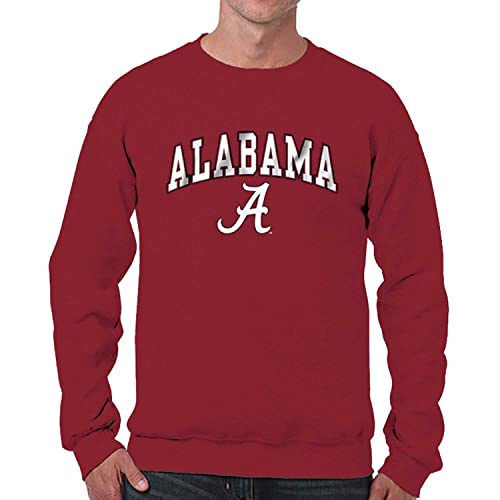 NCAA College Sweatshirt Fleece Crewneck Pullover for Men and Women | Officially licensed NCAA college gameday crewneck pullover - 9 oz fleece lined sweatshirt with arch and logo design