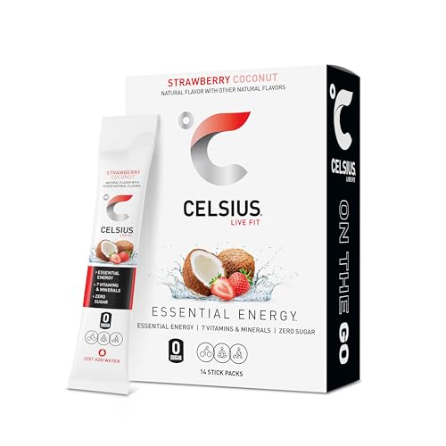 CELSIUS® On-The-Go Powder Sticks Dragonfruit Lime, Essential Energy 2.8 Oz
