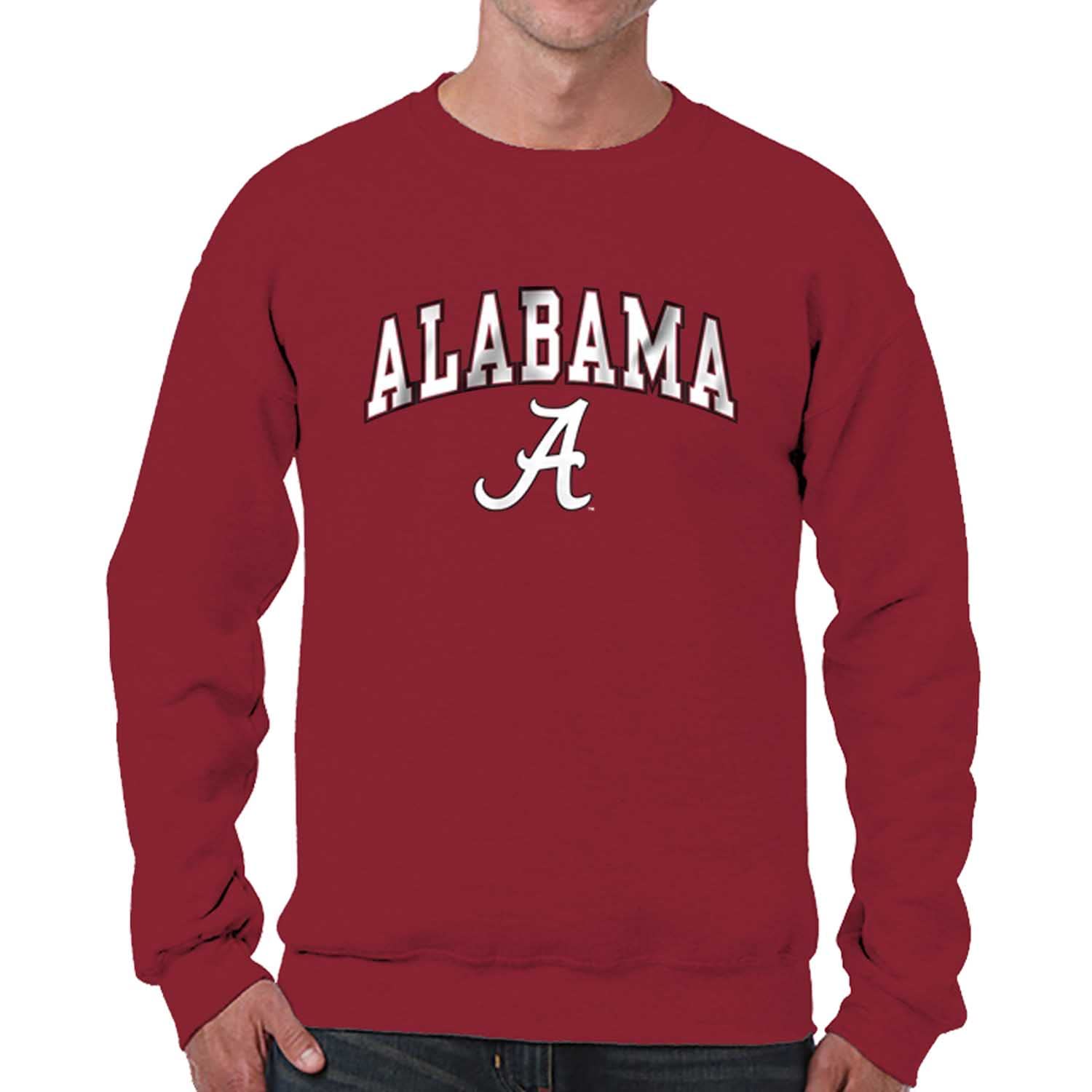 NCAA College Sweatshirt Fleece Crewneck Pullover for Men and Women | Officially licensed NCAA college gameday crewneck pullover - 9 oz fleece lined sweatshirt with arch and logo design