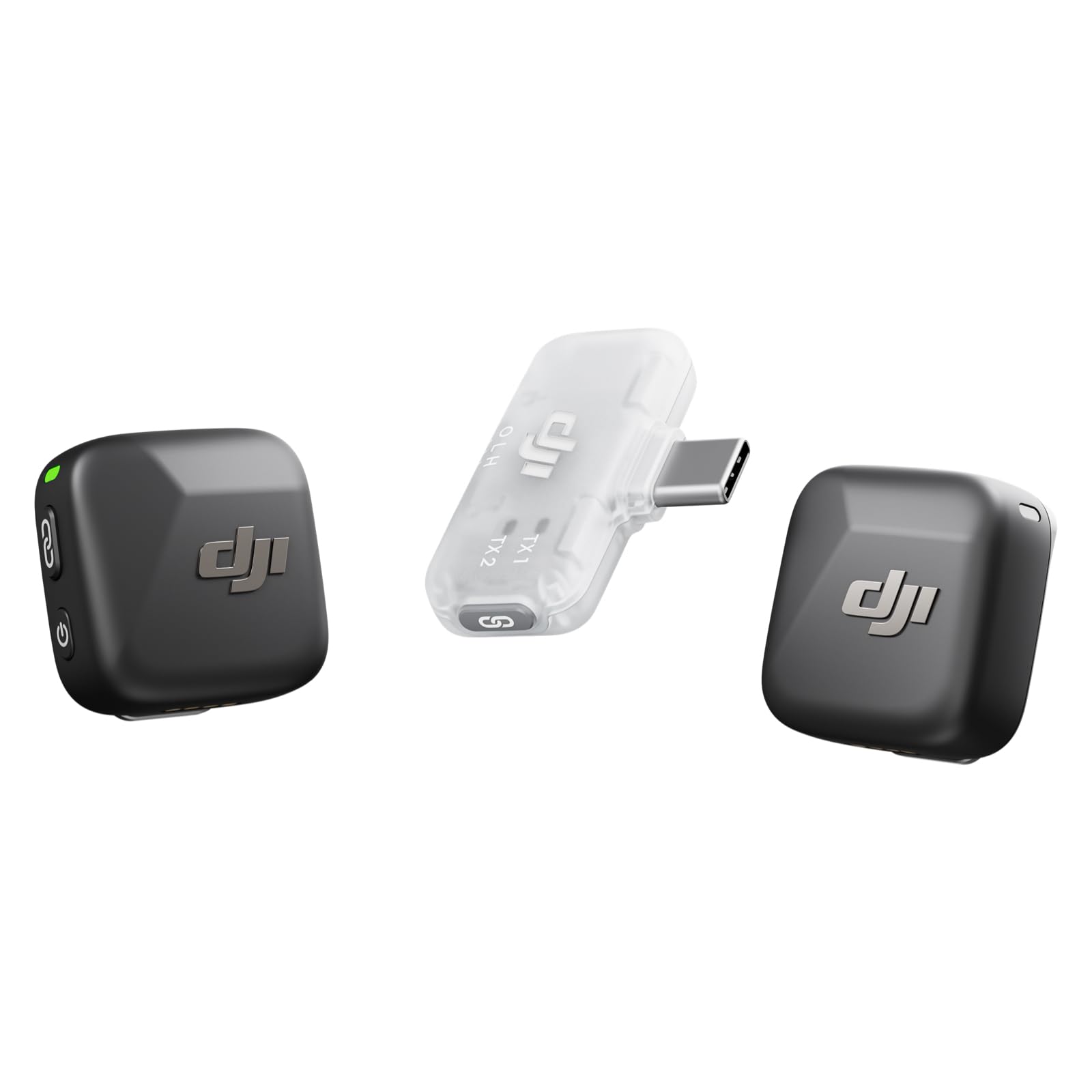 DJI Mic Mini (2 TX + 1 Mobile RX), Wireless Lavalier Microphone for iPhone 17/16/15 & Android/PC/Tablet, Plug-and-Play, 300m
