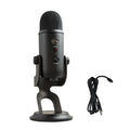 Logitech Creators Blue Yeti USB Microphone for PC, Mac, Gaming, Recording, Streaming, Podcasting, Studio and Computer Condenser Mic with Blue VO!CE effects, 4 Pickup Patterns, Plug and Play - Blackout