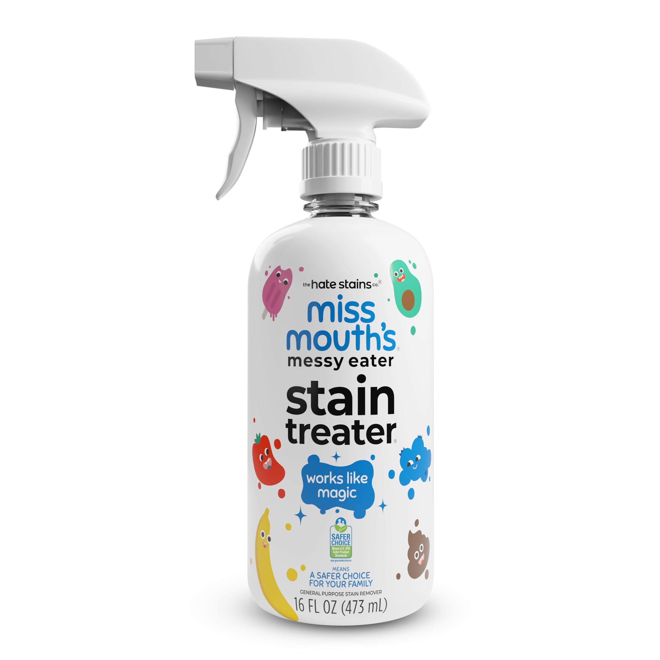 Miss Mouth's Messy Eater Stain Treater Spray - 16oz Stain Remover - Newborn & Baby Essentials - No Dry Cleaning Food, Grease,