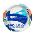 Dixie Medium Paper Plates, 8.5 Inch, 90 Count, 2X Stronger*, Microwave-Safe, Soak-Proof, Cut Resistant, Disposable Plates For