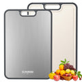 Titanium Cutting Board for Kitchen, Cutting Board Double Sided Food Grade, Pure Titanium/PP, Easy to Clean Large Size 15”×10.