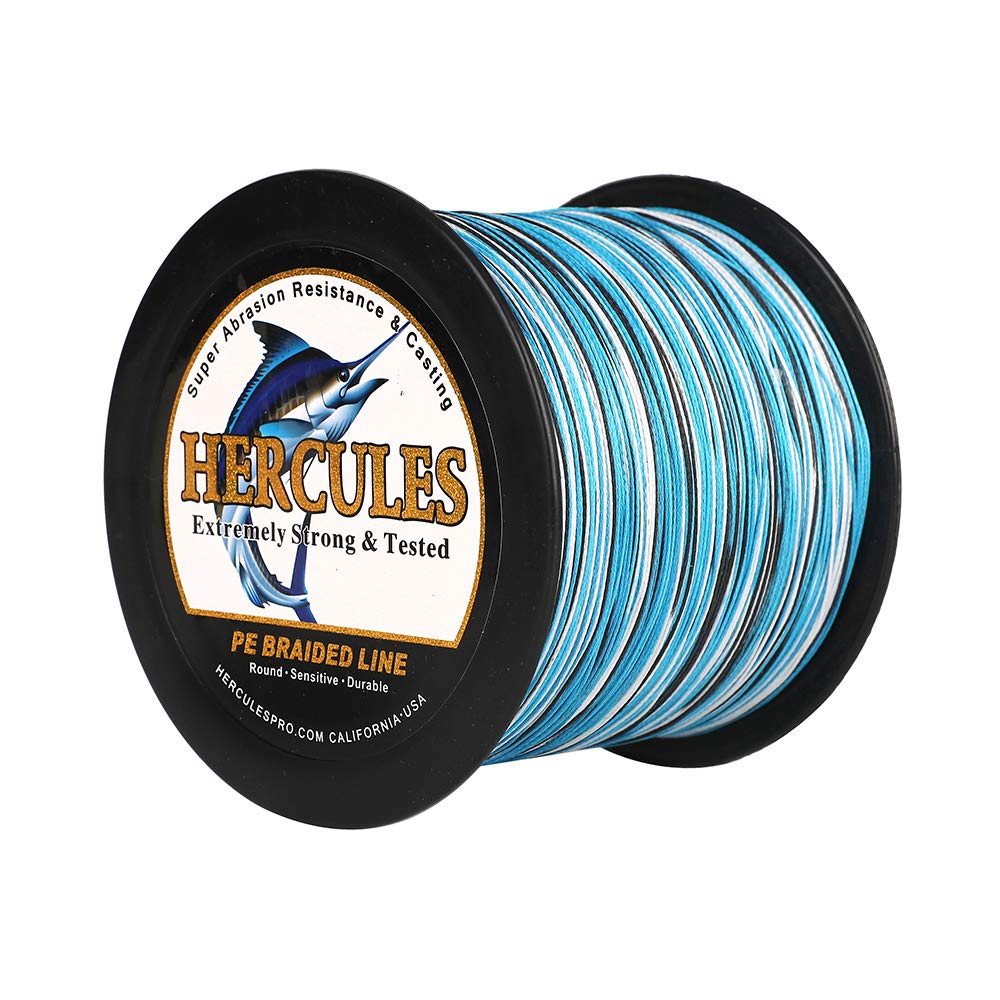 HERCULES Cost-Effective Super Cast 8 Strands Braided Fishing Line 10LB to 300LB Test for Salt-Water,109/328/547/1094 Yards(10