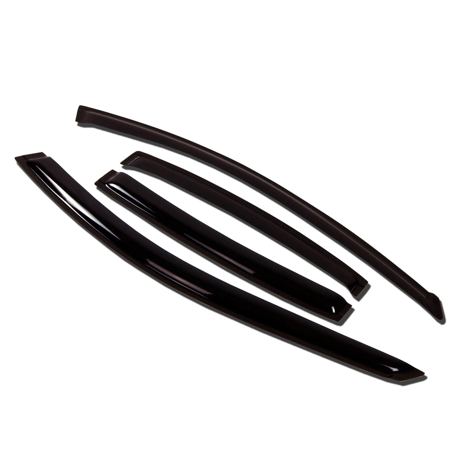 Tuningpros WV-738 Outside Mount Window Visor Deflector Rain Guard Dark Smoke 4-pc Set, Compatible with 2011-2016 Subaru Impreza 4 Door Sedan