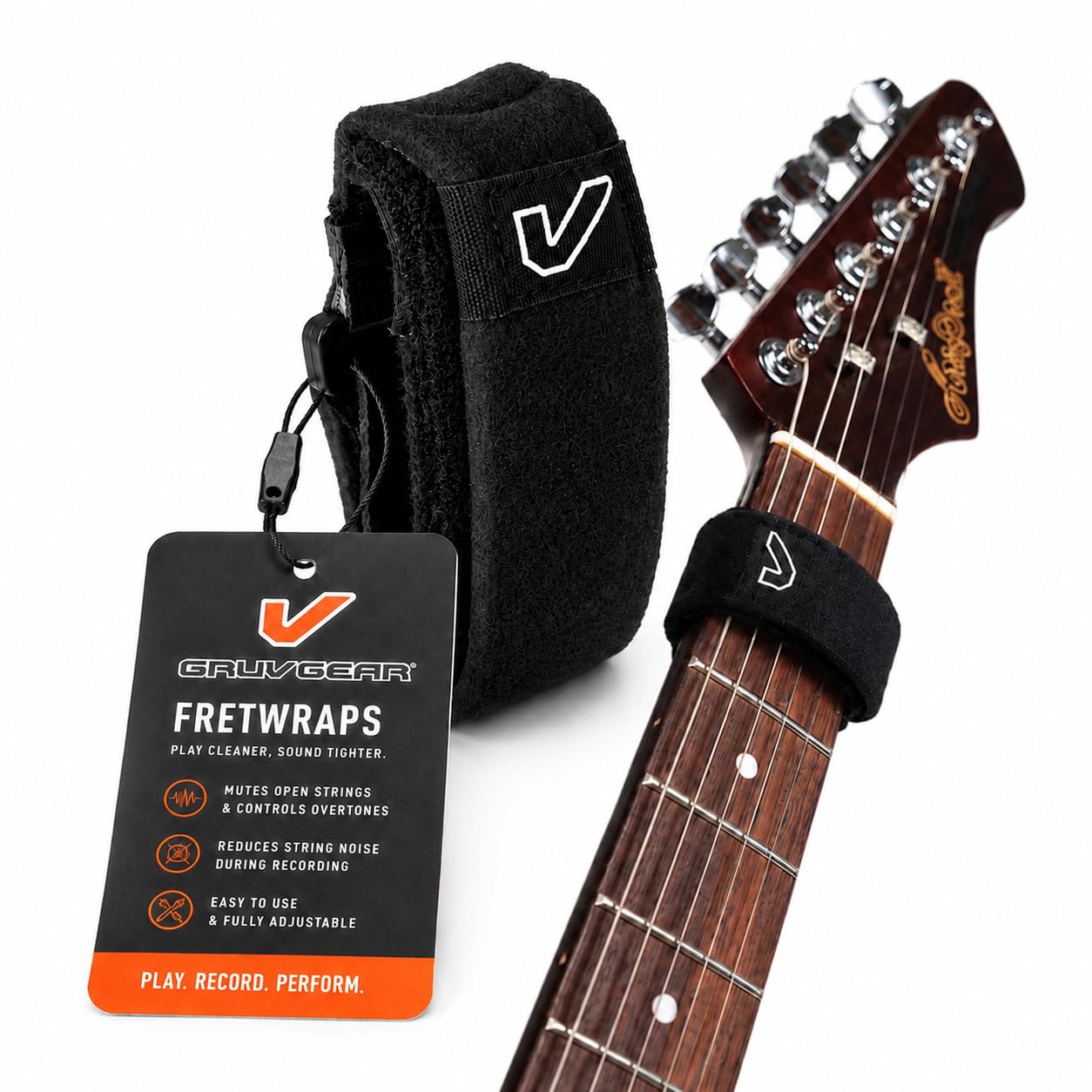 Gruv Gear Fret Wrap & Guitar Mute, Fretwrap for Acoustic, Electric & Bass | String Dampener Recording, Tapping & Practice Acc