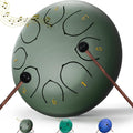 Rain Drum for Outside Garden, 6 Inches 8 Notes Steel Tongue Chakra Drums, Waterproof Meditation Rain Chime, Musical Instrumen
