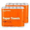 Amazon Basics 2-Ply Flex-Sheets Paper Towels, 12 Basics Rolls = 40 Regular Rolls, Everyday Value with 150 Sheets per Roll, Pa