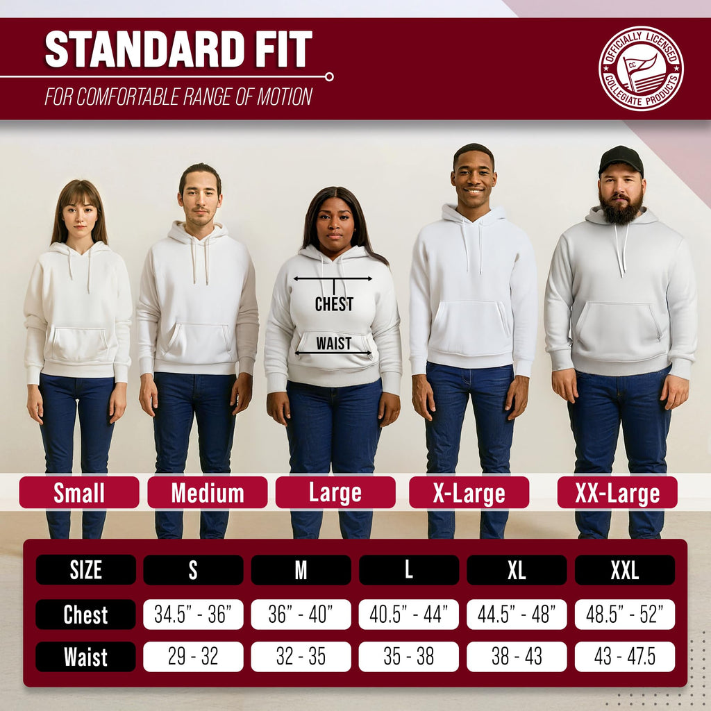 NCAA College Sweatshirt Fleece Crewneck Pullover for Men and Women | Officially licensed NCAA college gameday crewneck pullover - 9 oz fleece lined sweatshirt with arch and logo design