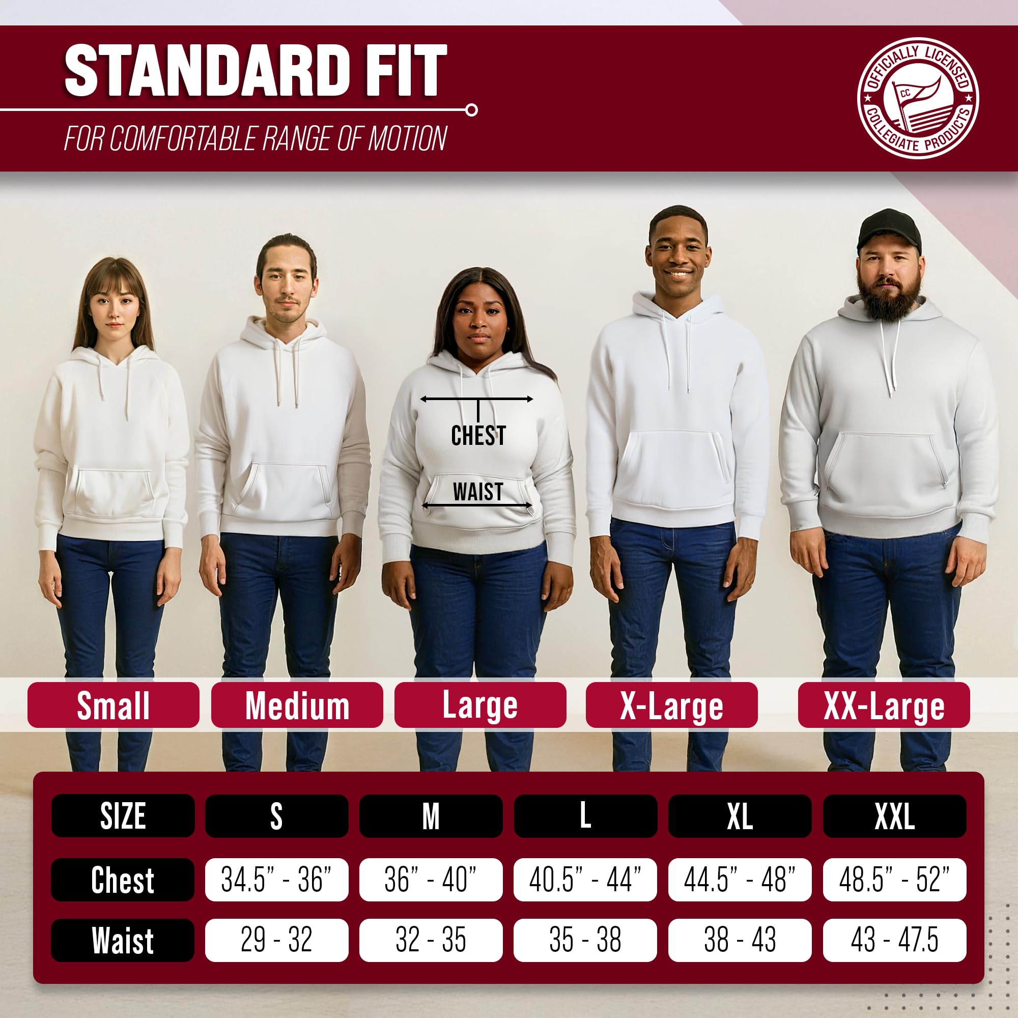NCAA College Sweatshirt Fleece Crewneck Pullover for Men and Women | Officially licensed NCAA college gameday crewneck pullover - 9 oz fleece lined sweatshirt with arch and logo design