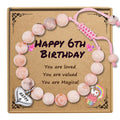 Sereney Birthday Gifts for Girls, Beaded Bracelets as 1/2 1 2 3 4 5 6 7 8 9 10 11 12 13 14 15 16 Year Old Birthday Gift, Adju