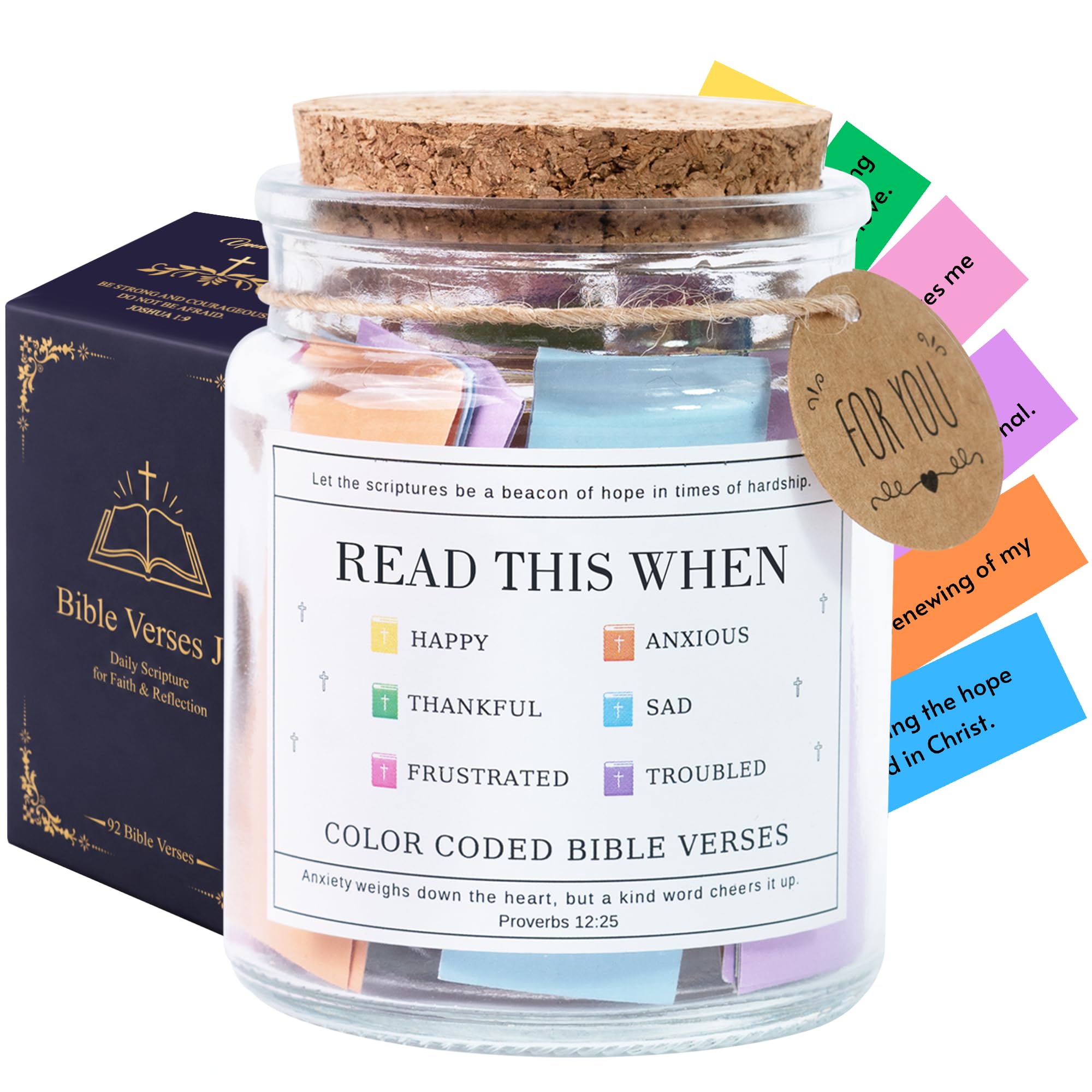 Read This When Bible Verses Jar – Birthday Gifts for Women, Christian Gifts for Women, Graduations Gift for Her, Gift for Mom