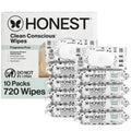 The Honest Company Baby Wipes for Sensitive Skin, Hypoallergenic, Fragrance-Free, Multi-Use, Pattern Play Design, 720 Count (