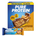 Pure Protein Chocolate Peanut Butter Protein Bars – 20g Protein, 3g Sugar, 190 Calories (12 count) Low Sugar* High Protein Sn