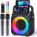 Karaoke Machine, Portable Bluetooth Speaker with 2 Wireless Microphones for Adults & Kids with Lights, Karaoke Microphone wit