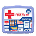 BAND-AID Brand Travel Ready Portable Emergency First Aid Kit, Minor Wound Care, Perfect for Home, Car, Camping, Travel & Outdoor Essentials, Supplies Include Bandages, Neosporin & Tylenol, 80 Piece