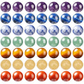 HAAMIIQII 60pcs 6mm 7 Chakra Natural Stone Beads Polished Round Loose Gemstone Beads for Jewelry Making Strand 15 Inch