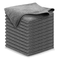 USANOOKS Microfiber Cleaning Cloth Grey - 12 Pcs (12.5"x12.5") - High Performance - 1200 Washes, Ultra Absorbent Microfiber T